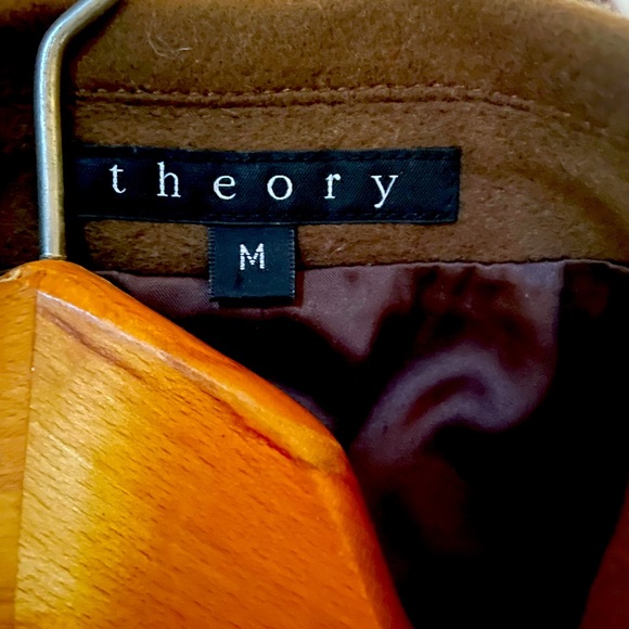 Women’s THEORY brown wool winter coat. Size medium. Double breasted - Picture 2 of 3